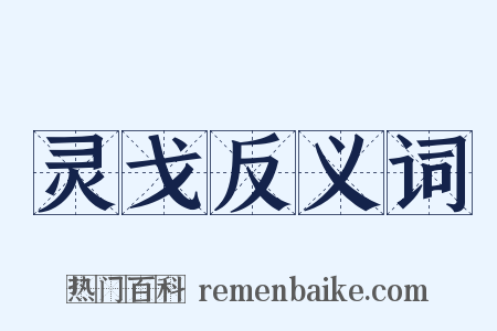 灵戈反义词是什么意思的图片